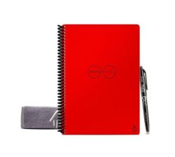 Rocketbook Core Digital Reusable Notebook - Red -A5 Size Eco-friendly Notebook- 36 Lined Pages - Includes 1 Pen And Microfibre Cloth