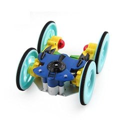 Leegor New 2.4G MINI 360SPINNING Stunt Car And Flips With Color Flash Remote Control Truck Xmas Gift Blue