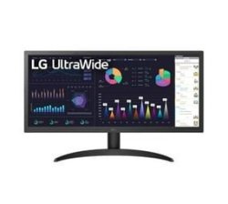 LG 26WQ500-B 25.7" Ultrawide Fhd HDR10 Ips Monitor: 21:9 2560X1080 5MS Response 1000:1 Contrast 250CD M Brightness 2X HDMI Black 3-YR Warranty