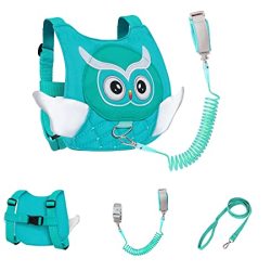 Owl Toddler Harness With Leash Kid Anti-lost Wrist Link Leash Child Wristband Light Green