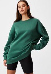 Oversized Crew Neck Sweater - Trekking Green