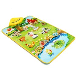 Baby Children Farm Animal Music Sound Touch Play Singing Gym Carpet Mat Toy Gift