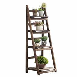 Rhf Foldable Ladder Shelf Plant Stand Indoor Flower Pot Stand Flower Pot Ladder Folding A Framde Display Shelf Free Standing Patio Rustic Wood Stand Reviews Online Pricecheck