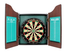 MEDALIST Tournament Dartboard With Cabinet