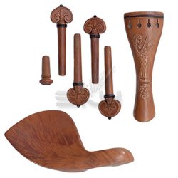 SKY Brand New 4 4 Full Size Jujube Wood Violin Parts Set Carved Angel Pattern 7 Pcs