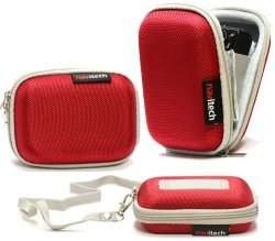 Navitech Red Water Resistant Hard Digital Camera Case Cover For The Nikon 1 J3 1 S1