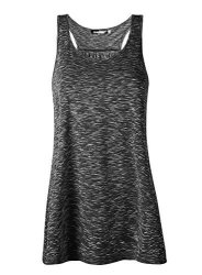 Jl&lj Women Tank Tops Soft Cotton Racerback Workout Loose Fit Plus Size Vest For Yoga Jogging Running Black XL
