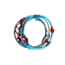 Red Beaded Slinky Bracelet Small