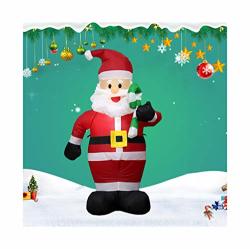 Fz Future 1.5M Christmas Yard Inflatable Santa Claus With Gift Boxes For Christmas Blow Up Yard Decorations LED Light Up Indoor Outdoor Christmas Decorations