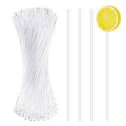 Dxhycc 100 Pieces 6-INCH Acrylic Lollipop Sticks Cake Pops Stick For Cake Pops Cupcake Toppers Candy Dessert Chocolate
