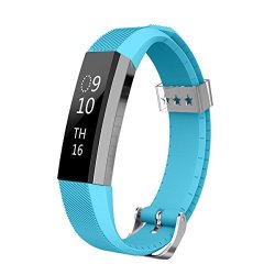 blue fitbit watch