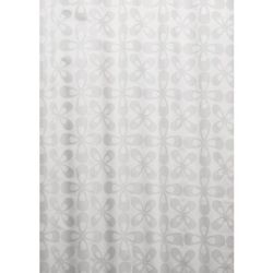 Optical Geo Shower Curtain - White