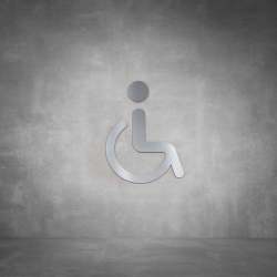 Wheelchair Sign D08 - Brushed Stainless Steel