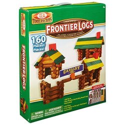 Ideal Frontier Logs 160 Piece Classic Wood Construction Set