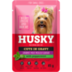 Husky Meatlovers Gourmet Meat Medley Flavoured Small Adult Dog Food Pouch 85G
