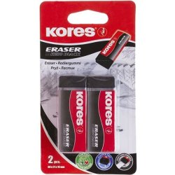 KE-20 Eraser Black 2X Blister Pack