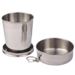 Stainless Steel Retractable Outdoor Cup Size: 85 X 72 X 72 Mm Big