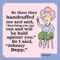 Tree-free Greetings 60835 Hilarious Aunty Acid Premium Square Ecomagnet 3.5 By 3.5-INCH Johnny Depp