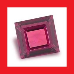 Rhodolite Garnet - Purple Red Square Cut - 0.410cts