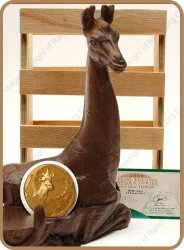 2006 Sa Gold Giraffe Figurine R100 1OZ Natura Limited 300