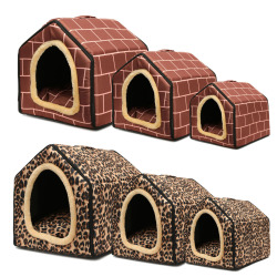 S M L Portable Pet Dog Cat Pig Bed Foldable Warm Nest Mat Pad Cat Dog Puppy Bed Indoor Hammock House
