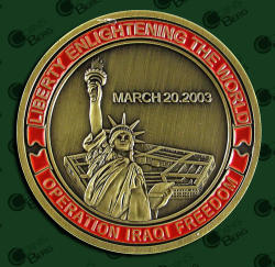 Us Army Militarty Pentagon War Navy Liberty Statue Medal Souvenir
