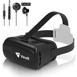 Veer Origin VR Headset Universal Virtual Reality Goggles VER2.0 For 360 Movies & Video Games Compatible With Android Smartphone & Iphone 3D VR Glasses With In-ear Earbud Headphone