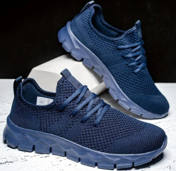 Comfortable Sneakers With Shock Absorption - 8 Blue