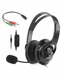 Insten Gaming Headset With MIC Compatible With Nintendo Switch lite Fortnite In Game Play Chat PS4 PC 3.5MM Universal Over-ear Headphones Stereo Sound Output Flexible