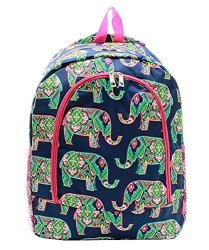 Children's School Backpack Elephant Hot Pink