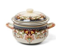 Agate Enamel Classic Flowers Stockpot Stew Pot Casserole 24 Cm