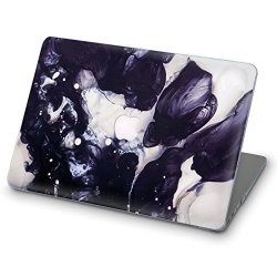 Zizzdess Marble Laptop Case For Macbook Pro Retina 13 2013 2014 2015 Flowers Lightweight Protective Cover Notebook Apple Mac Pro Retina 13.3 Model A1502 A1425 Colorfull Art Design Lilac Marble