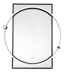 Brightstar Rectangular Mirror With Metal Frame LED And Touch Switch Black