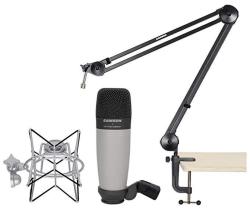 Samson C01 Studio Condenser Recording Microphone Boom Arm Desk