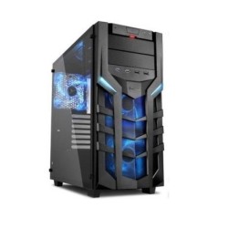 Sharkoon Dg7000-g Atx Gaming Case With Extra-large Tempered Glass Side Panel No Psu-blue Black Retail Box 1 Year Warranty
