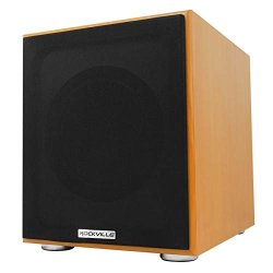 Rockville Rock Shaker 8 Classic Wood 400W Powered Home Theater Subwoofer Sub Rock Shaker 8 Wood