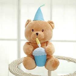 Blue Bear Plush Baby Soft Doll Brown Teddy Kids Birthday Party Supplies Stuffed Animal Children Gift