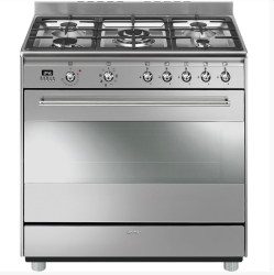 Smeg 90cm 5 Gas Burner with Multifunction Thermoventilated Oven