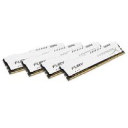 Kingston Hyperx Fury White 64GB DDR4 Desktop Memory Module 4 X 16GB 2400MHZ