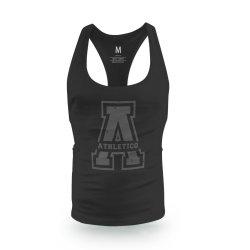Athletico Large A-Logo Cutback Vest in Black & Charcoal