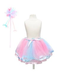 My Princess Academy Girls Rainbow Ruffle Skirt Costume Accessory Pink