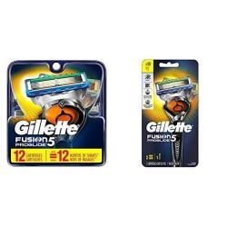 Gillette Men's Razor Blades 12 Blade Refills With Handle & 2 Blade Refills