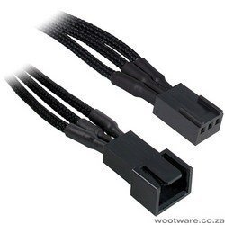 BitFenix Alchemy 30cm Black 3-pin Fan Sleeved Extension Cable