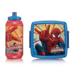 Disney Spiderman Shrink Wrap Bottle And Sandwich Box