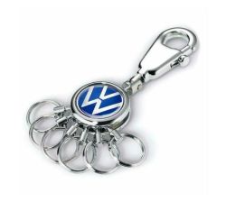 Troika Keyring With Carabiner And 6 Rings Volkswagen Vw Logo Patent