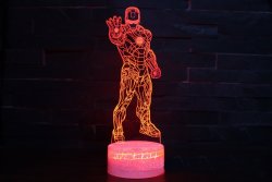 Iron Man Full Body Rgb Cracked Base Effect Night Light With 7 Color Options