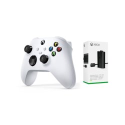 Xbox Wireless Controller Robot White + Charging Kit Xbs