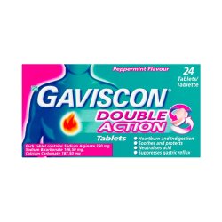 Gaviscon Plus Peppermint Tablets 24 Pk