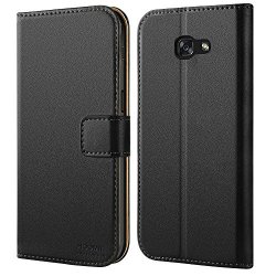 Hoomil Case Compatible With Samsung Galaxy A5 2017 Premium Leather Flip Wallet Phone Case For Samsung Galaxy A5 2017 Cover Black