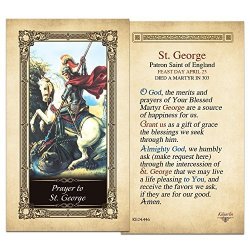 St. George Laminated Holy Card